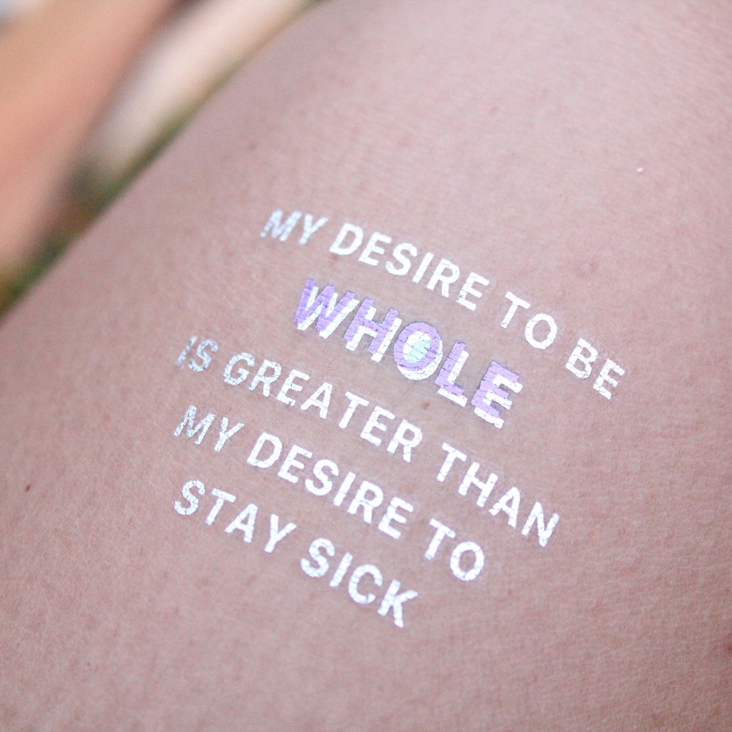 MY DESIRE TO BE WHOLE